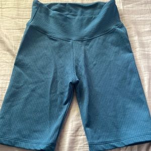 Blue biker shorts